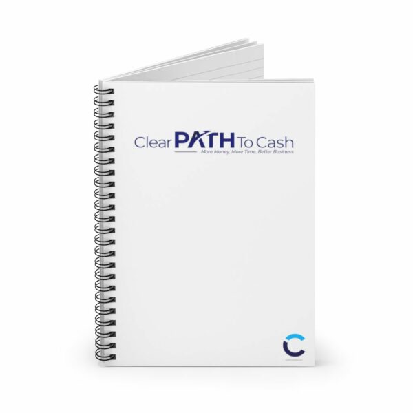 The front cover of a cash spiral notebook