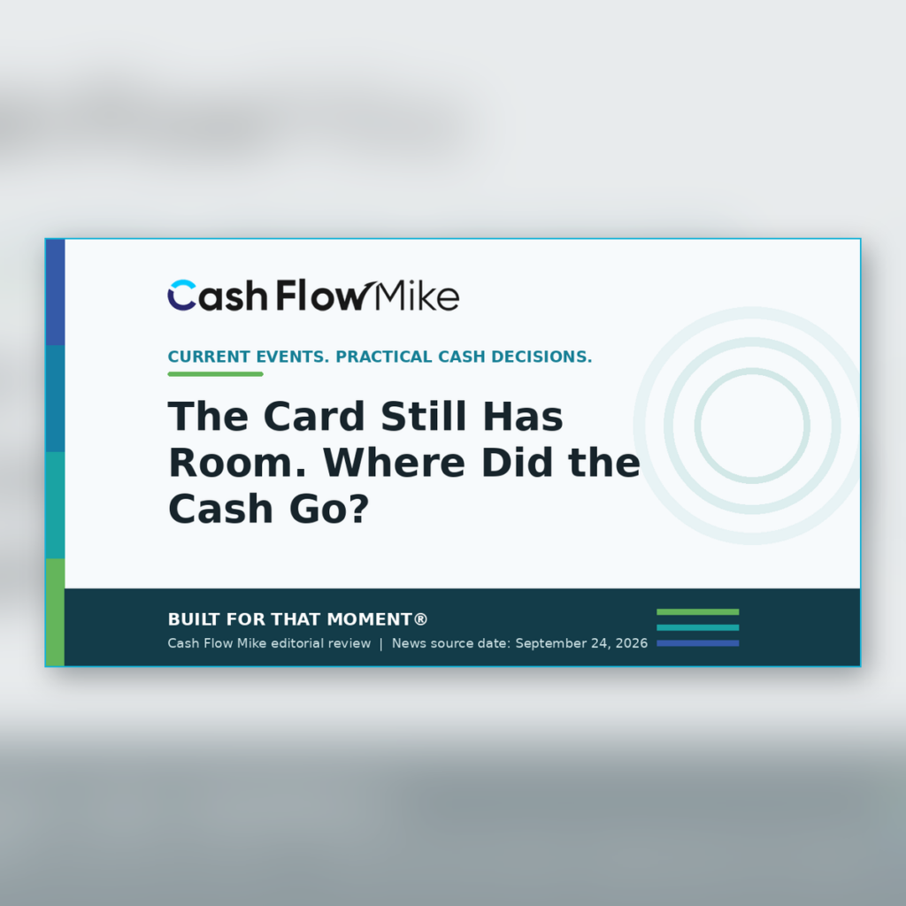 Cash Flow Mike archive card for The Card Still Has Room. Where Did the Cash Go?