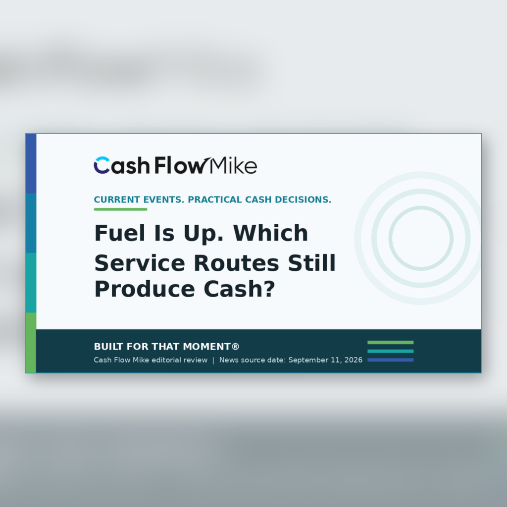 Cash Flow Mike archive card for Fuel Is Up. Which Service Routes Still Produce Cash?