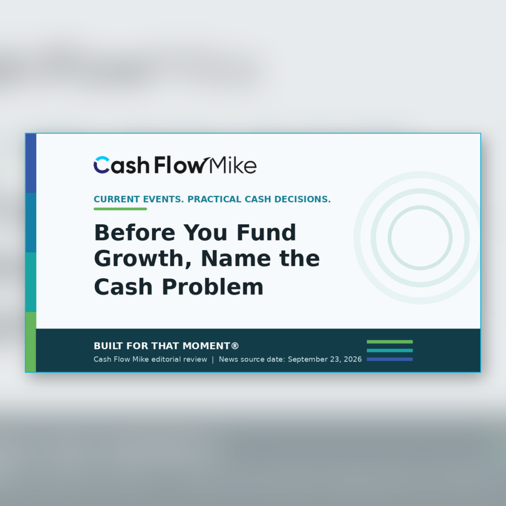 Cash Flow Mike archive card for Before You Fund Growth, Name the Cash Problem