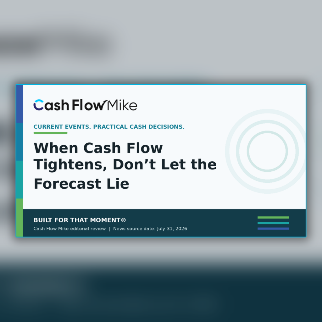 Cash Flow Mike archive card for When Cash Flow Tightens, Don't Let the Forecast Lie