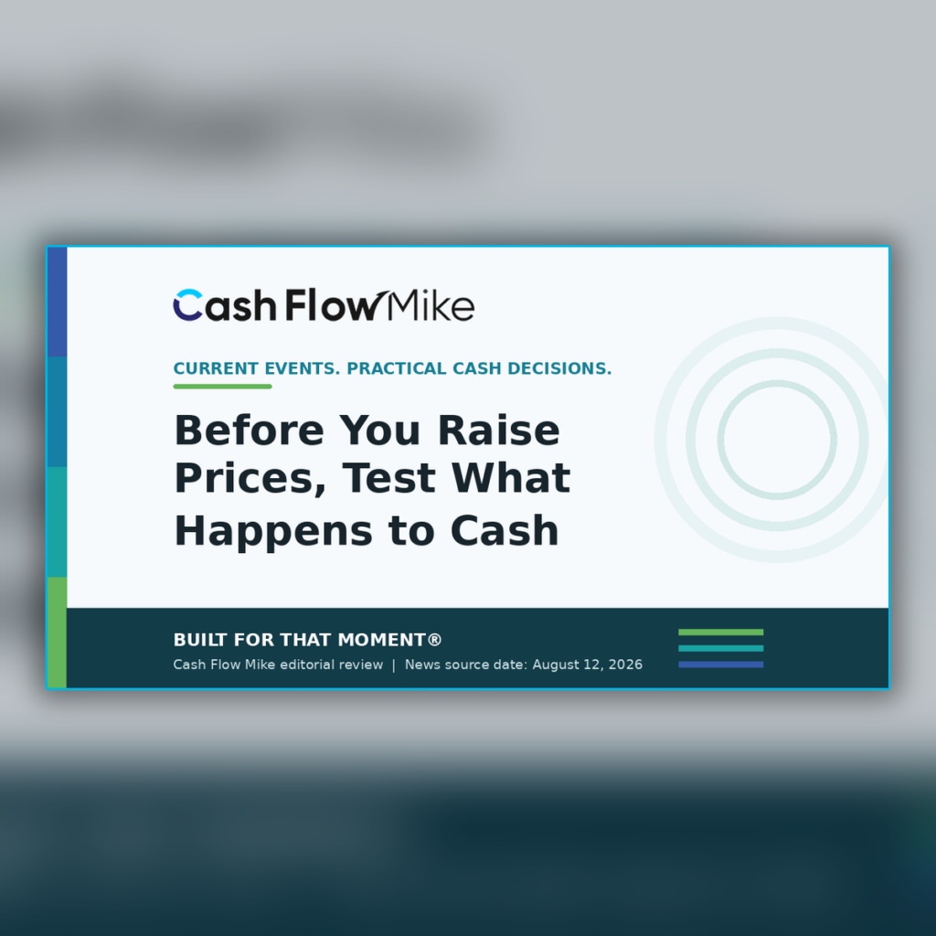 Cash Flow Mike archive card for Before You Raise Prices, Test What Happens to Cash