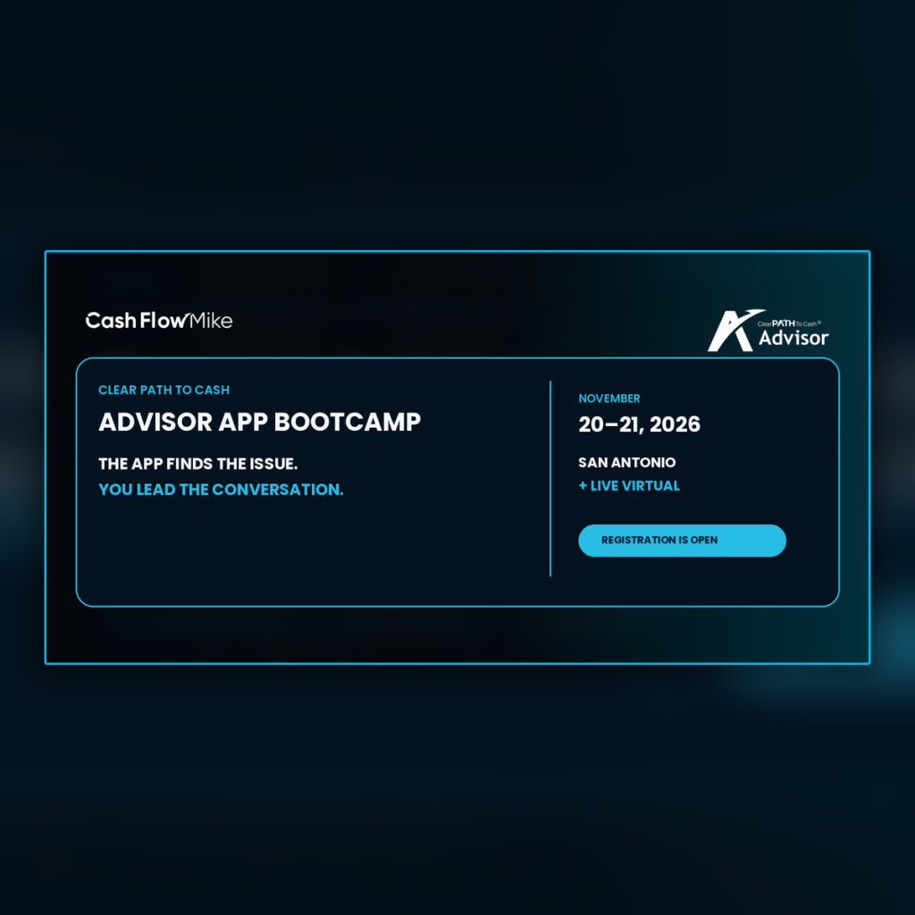 Clear Path To Cash Advisor App Bootcamp dates, attendance options, and registration details
