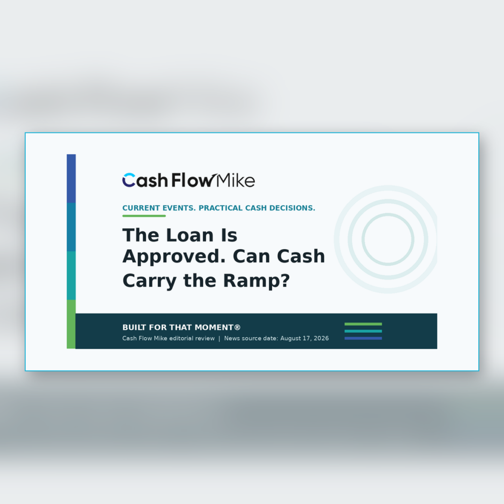 Cash Flow Mike archive card for The Loan Is Approved. Can Cash Carry the Ramp?
