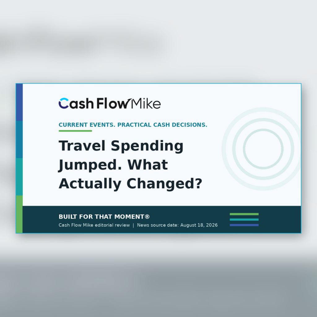 Cash Flow Mike archive card for Travel Spending Jumped. What Actually Changed?