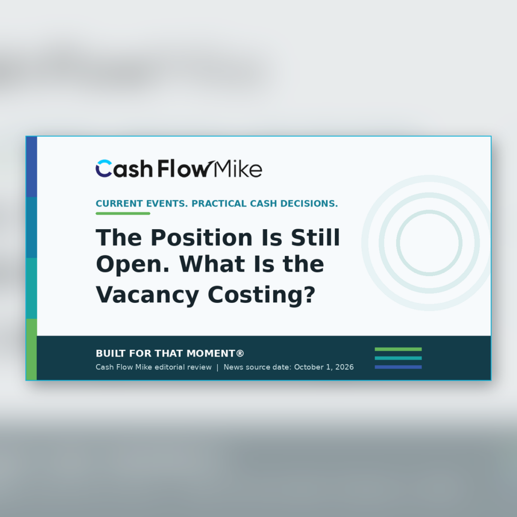 Cash Flow Mike archive card for The Position Is Still Open. What Is the Vacancy Costing?