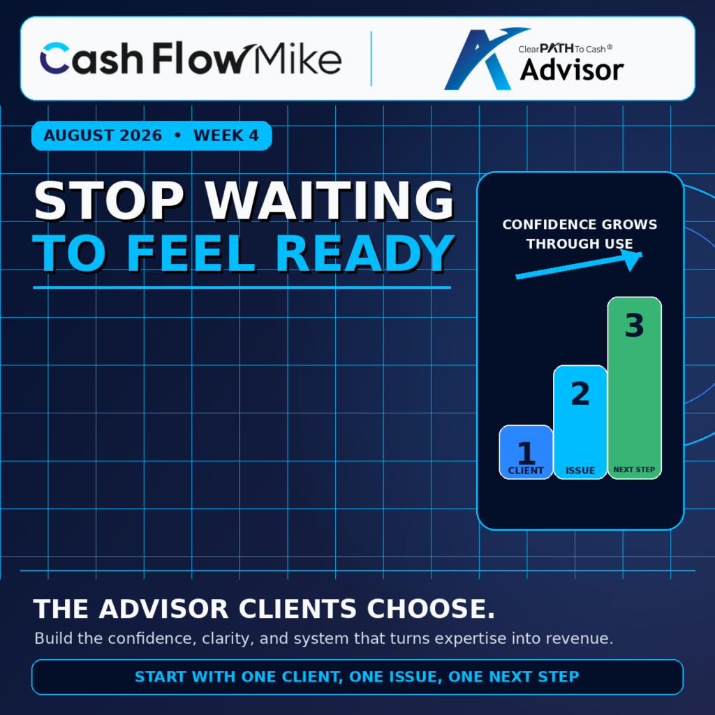 Financial advisor preparing to lead a focused client conversation with a clear next-step plan
